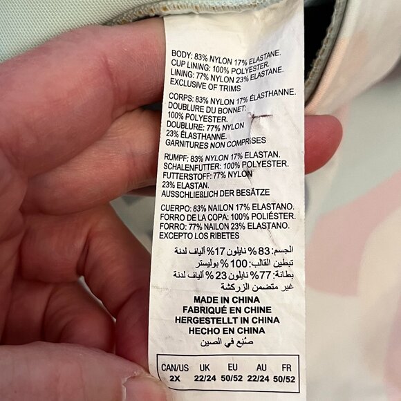 Addition Elle Abstract Print Tankini Top, Size 2X - Picture 7 of 9